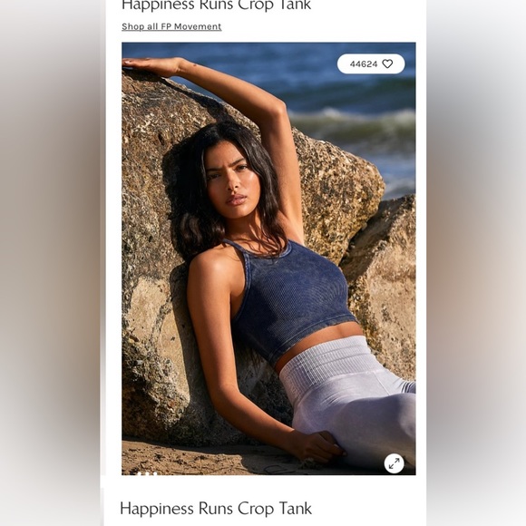 BNWOT Free People Movement Happiness Runs Crop Tank Top - Picture 1 of 12